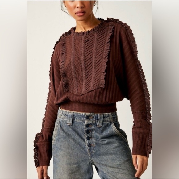 Free People Tops - FREE PEOPLE MORE ROMANCE SHIRT TOP BLOUSE SIZE S MSRP $128.00 NWT